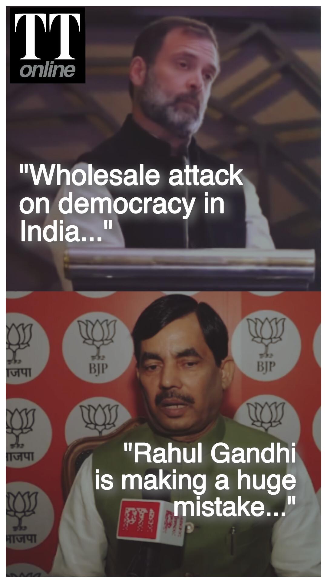 Rahul Gandhi Calls Out "Wholesale Attack on Democracy in India", BJP Hits Back