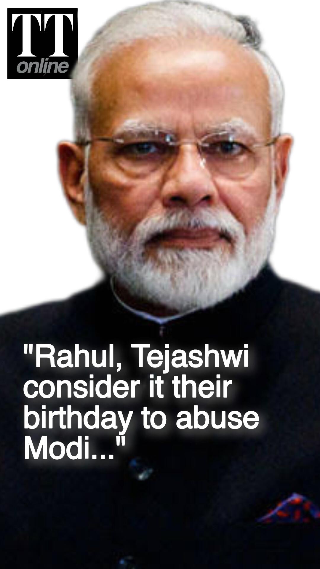 PM Modi Hits Back at Rahul & Tejashwi — "They Think it's Their Birthright to Abuse Me..."