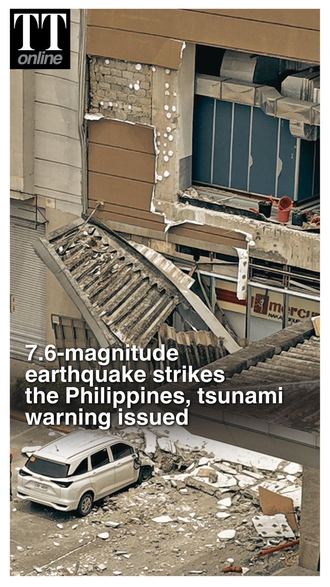 Powerful 7.6 Earthquake Rocks Philippines | Tsunami Warning Issued, Buildings Damaged