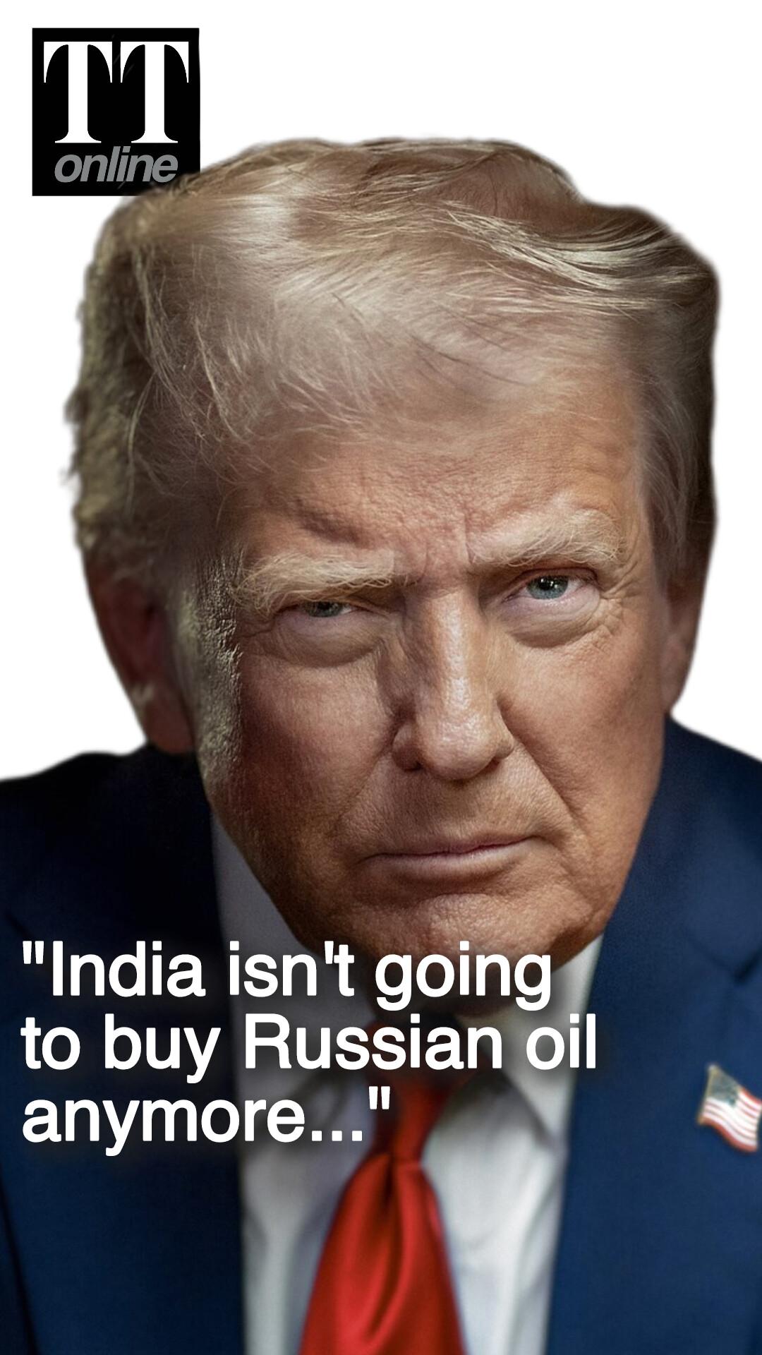 Trump Repeats 'India Won't Buy Oil From Russia' Claim — "They've Already De-escalated"