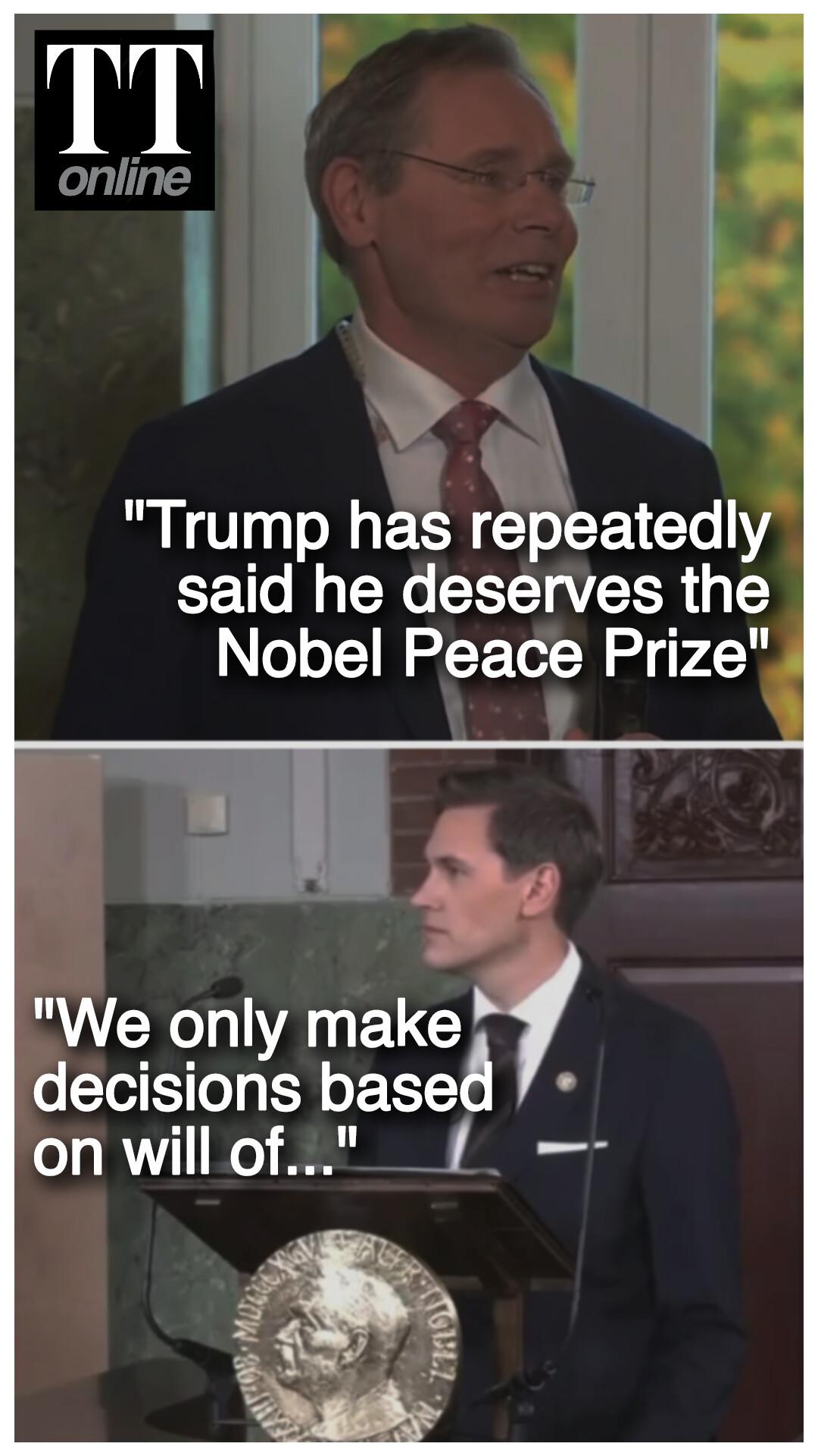 Why Was Trump Not Awarded Nobel Peace Prize — Committee Chair Responds