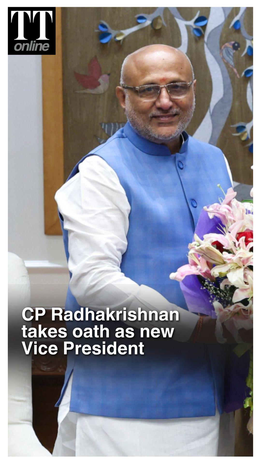 CP Radhakrishnan Takes Oath As New Vice President of India