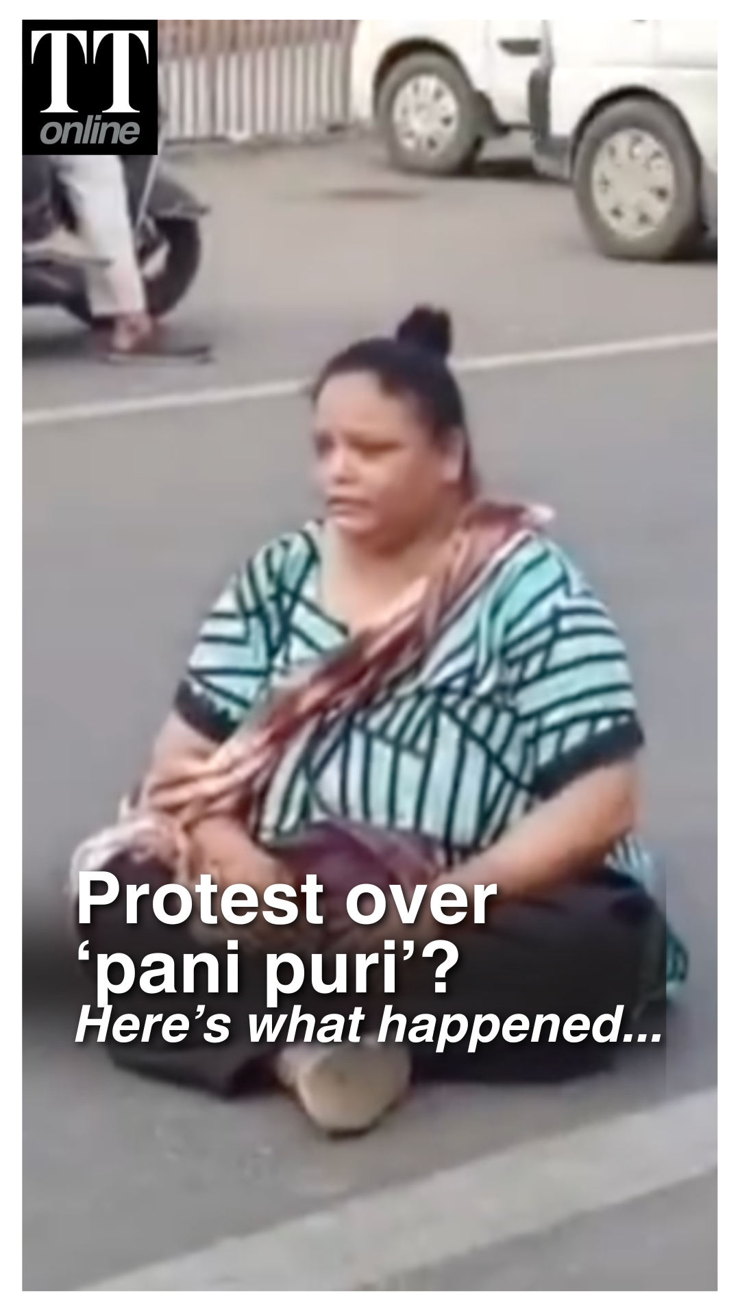 Vadodara Woman Sits in Protest After Being Served Less 'Pani Puri' By Vendor