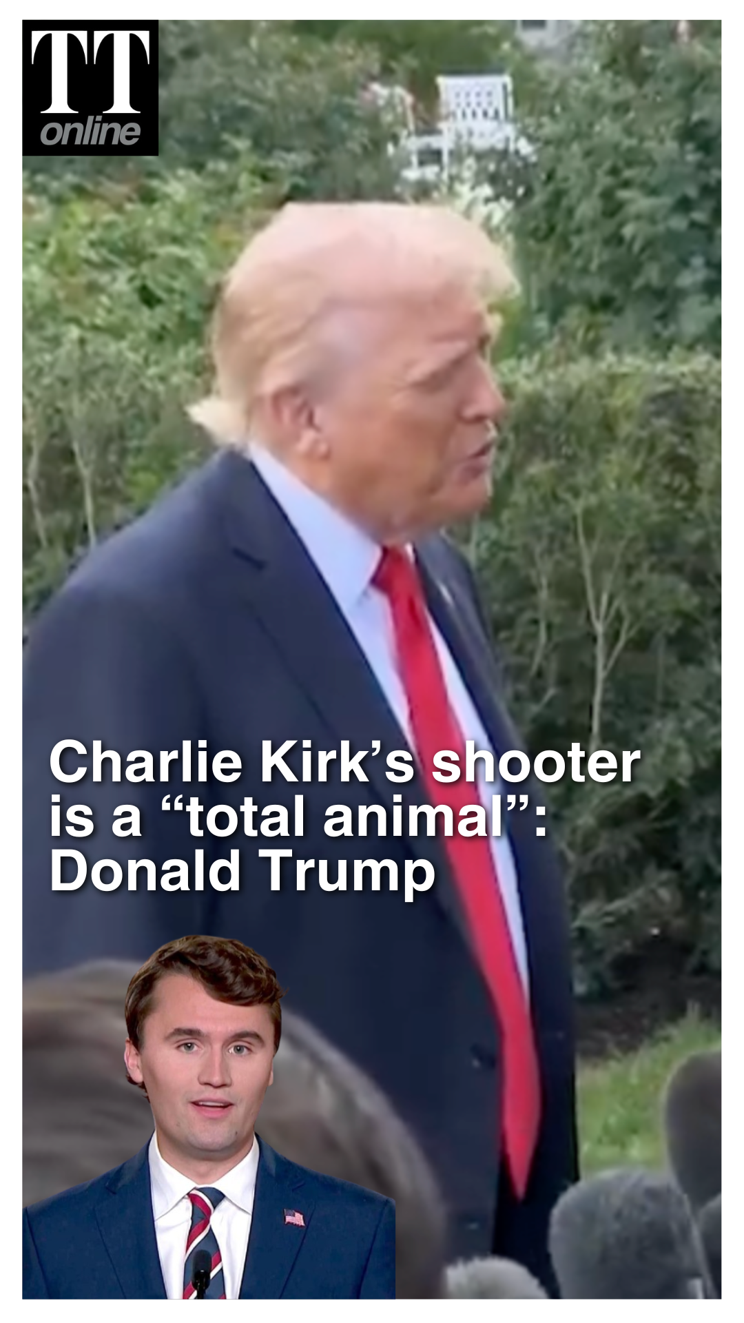 US President Trump Calls Charlie Kirk Shooter A 'Total Animal'