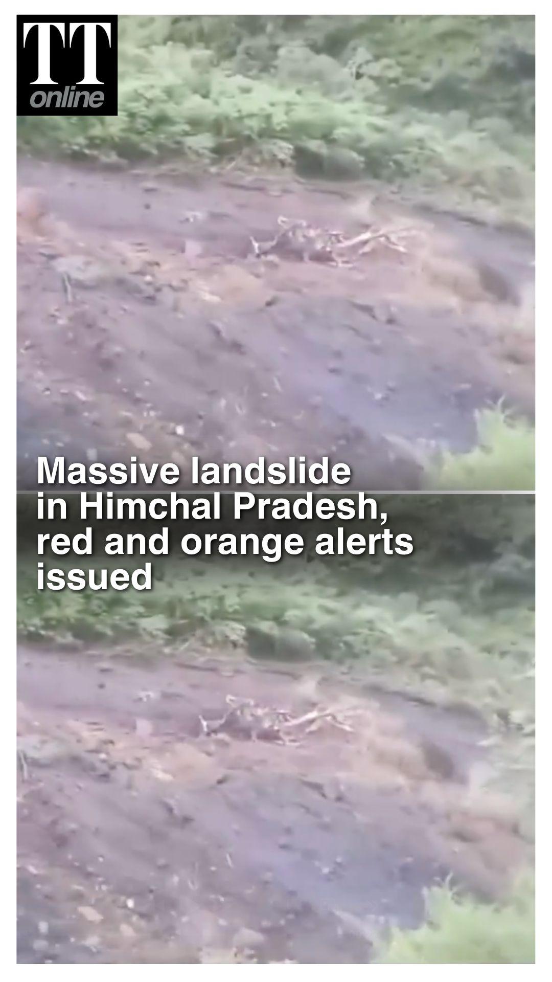 Massive Landslide in Himachal Pradesh, Section of Hill Collapses