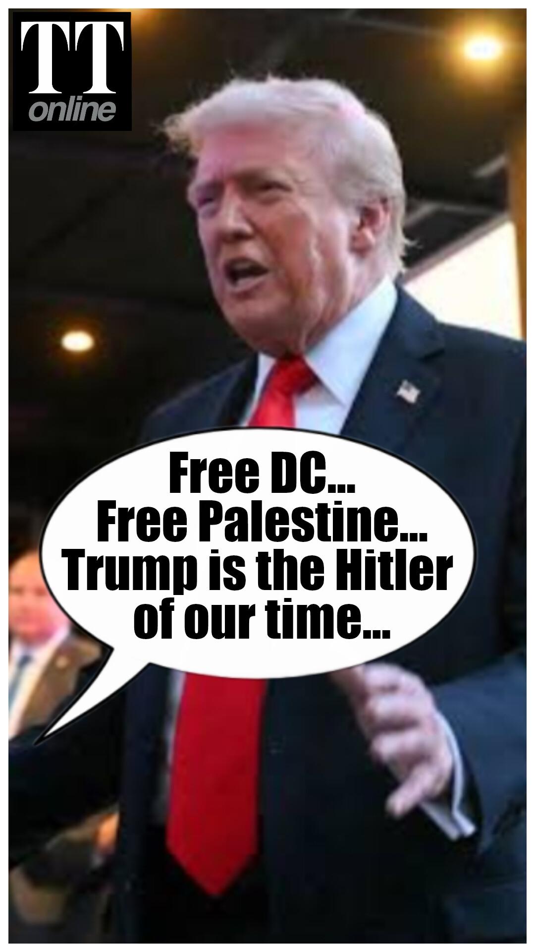 Protesters Gatecrash Trump Cabinet Dinner, Call Him "Hitler of Our Time"